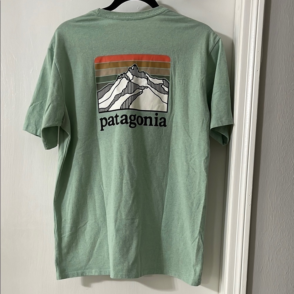 Patagonia Men's Green T-Shirt Daily Pocket Tee - Picture 3 of 4